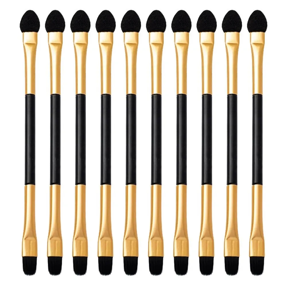 10pcs Double-Head Eye Shadow & Eyeliner Brush - Fashion Sponge Stick for Lip & Eyebrow Makeup Tools