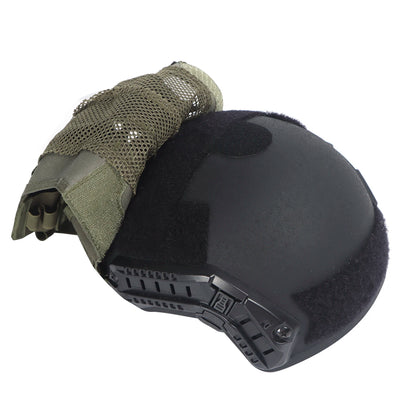 Tactical Helmet Cover Set – Hybrid Mesh Cover for Maritime, Bump & Ballistic Helmets with NVG Battery Pouch for Hunting
