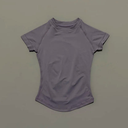 HISTELLO Women’s Sports T-Shirt - Short Sleeve Gym Yoga Workout Top for Running & Fitness Activewear