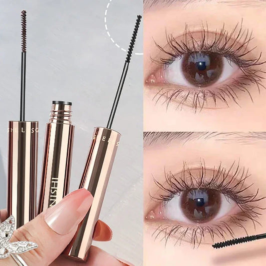 Silk Fiber Matte Mascara - Waterproof Long-Lasting Curling & Lengthening Mascara with Ultra-Fine Brush
