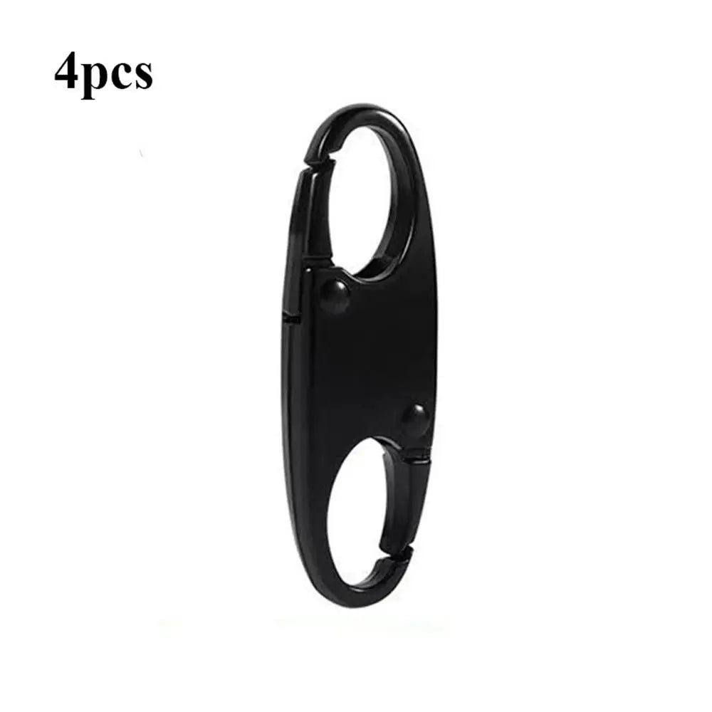 Alloy S-Shaped Anti-Theft Zipper Lock Clip – Portable Silver Bag & Luggage Security Accessory for Suitcases & Travel Use