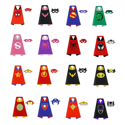Superhero Capes for Boys & Girls – Cartoon Dress-Up Costume Cloak for Birthday, Halloween & Easter Party