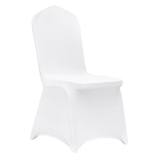 SucceBuy Wedding Chair Covers – 12/30/50/100Pcs White Spandex Stretch Slipcovers for Banquet, Party & Dining
