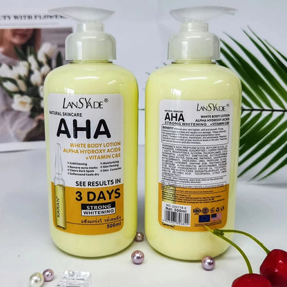 500ml Whitening Body Lotion with Hydroxy Acids, Vitamin C & E – Brightening & Skin Beautifying Smooth Care Cream