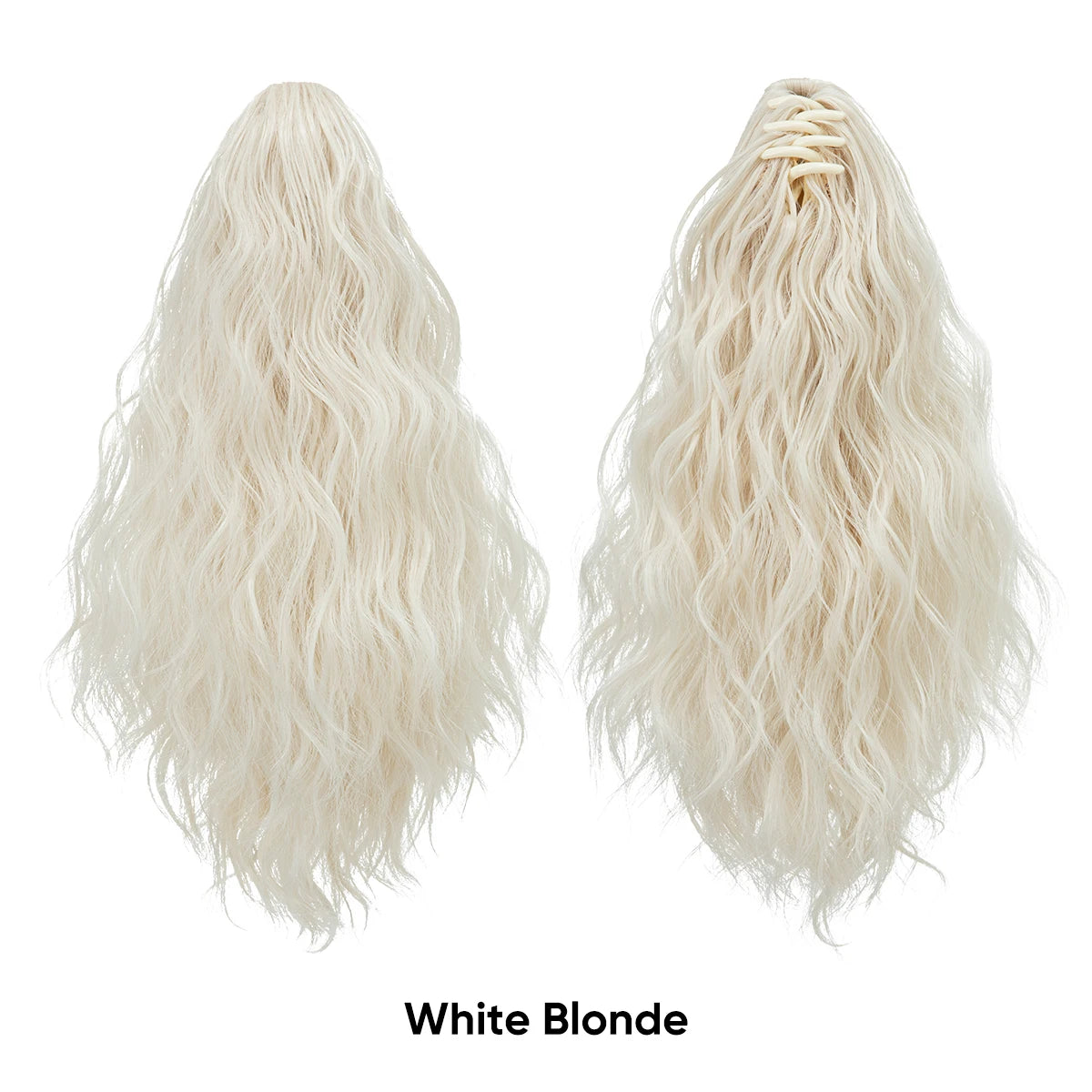 13-Inch Premium Synthetic Curly Claw Clip Ponytail – Blonde Brown Short Hairpiece, Fake Hair Extensions P064