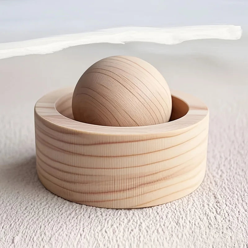 Wood Essential Oil Diffuser - Mini Natural Fragrance Air Freshener for Car, Bedroom, Living Room & Bathroom