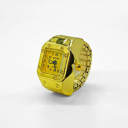 Kiss Jewelry Digital Quartz Finger Watch Ring – Mini Elastic Punk Style Clock Ring for Women, Men & Couple Teens Accessory