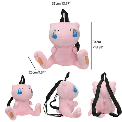 Pokemon Plush Backpack – Pikachu, Snorlax, Eevee, Mimikyu, Mew, Gengar, Charizard, Piplup & Slowking Toy Doll Gift for Kids