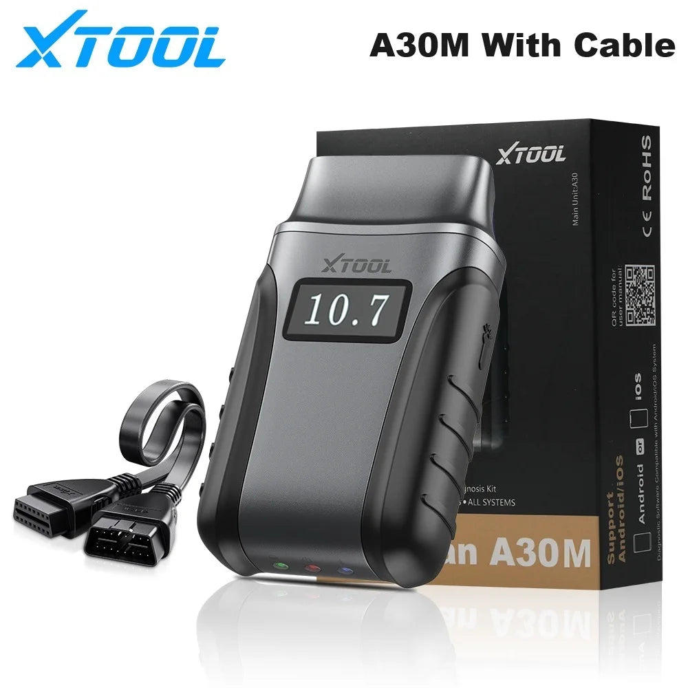 XTOOL Anyscan A30M Bluetooth OBD2 Scanner – Car Diagnostic Tool, 23+ Reset Services, CANFD Protocol, Lifetime Free Updates