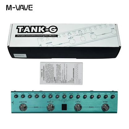 M-VAVE Tank-G Guitar Multi-Effects Pedal – Rechargeable with 36 Presets, 9 Preamp Slots, 8 IR Cab Slots & Modulation/Delay/Reverb Effects