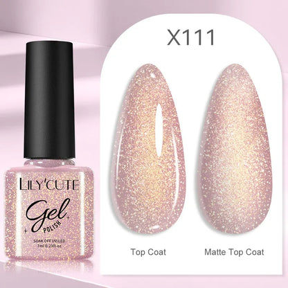 LILYCUTE 5ml Silver Metallic Liner Gel Polish – Super Bright UV Nail Art Stripe & Drawing Paint Varnish, Mirror Effect Graffiti Gel