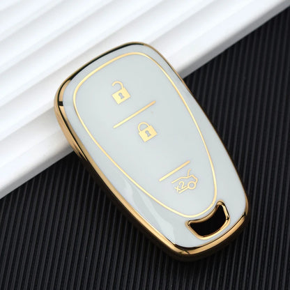 TPU Car Key Case Cover – Compatible with Chevrolet Malibu, Blazer, Traverse, Seeker, Onix, Equinox, Volt, Bolt, Trax, Orlando, Cruze, Spark, Sonic, Camaro