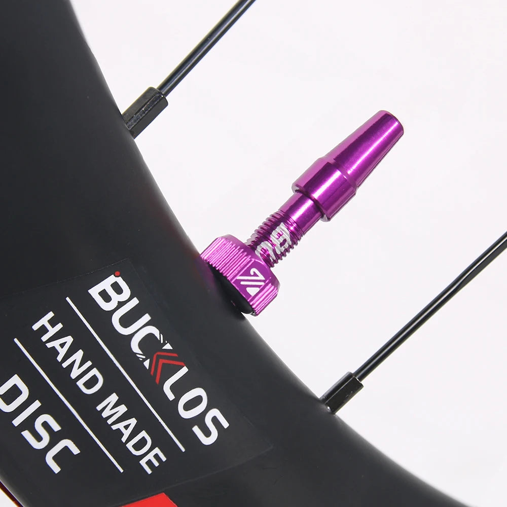 BUCKLOS Tubeless Presta Valves 40–100mm — Aluminum Alloy Bike Valve Stem for Road & MTB