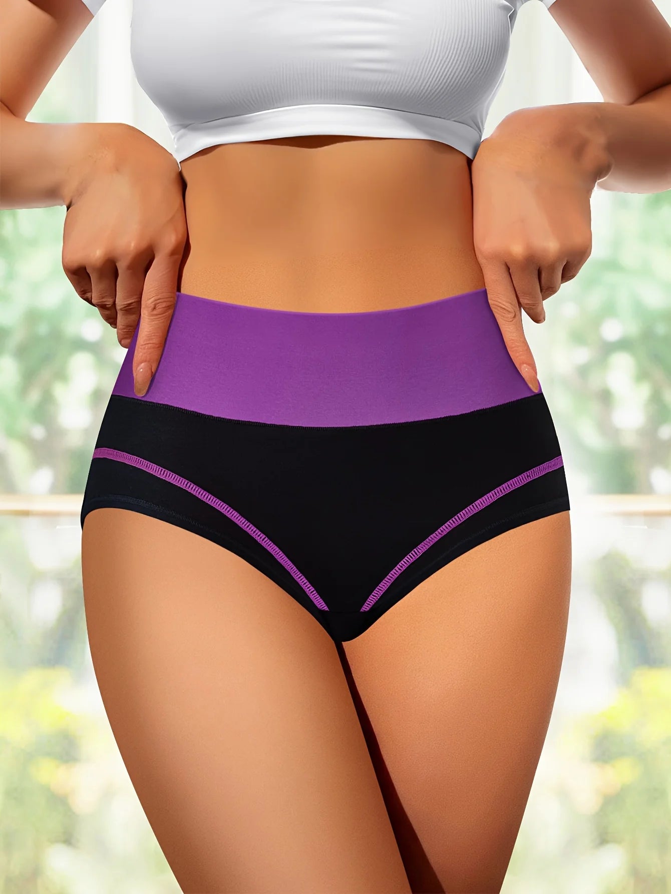 Women's High-Waisted Shaping Panties - 4-Piece Breathable Comfortable Tummy Control Underwear Set