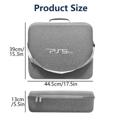 PS5 Pro Storage Bag – Portable EVA Shockproof Case, Anti-Drop Storage Box for Console & Accessories