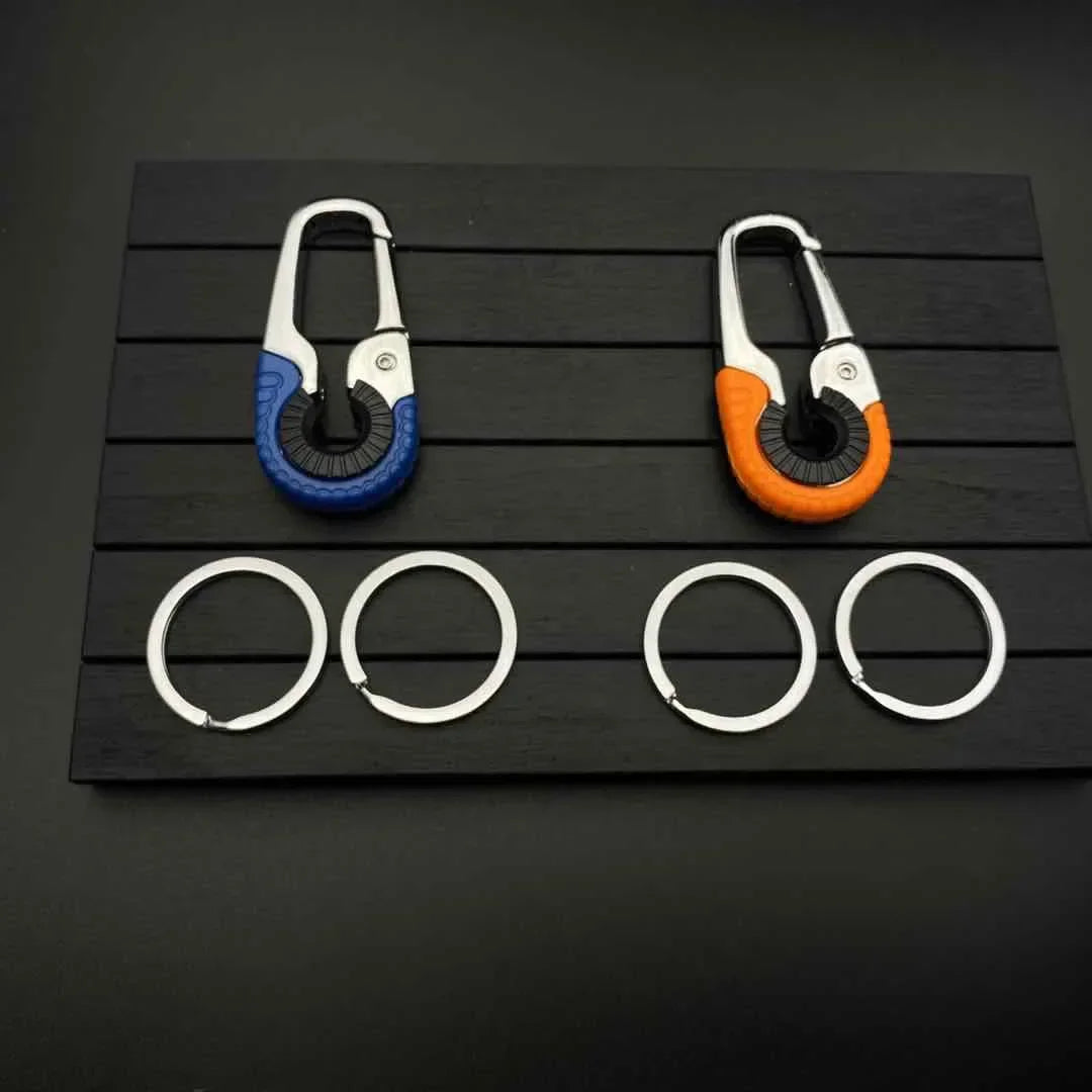 Men’s Stainless Steel Keychain Buckle – Carabiner Hook Key Ring for Outdoor & Car Accessories