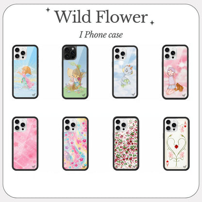 NewWildflower 3D Strawberry & Cherry iPhone Case – Cute Cartoon Phone Cover for iPhone 12-16 Pro/Max/Plus