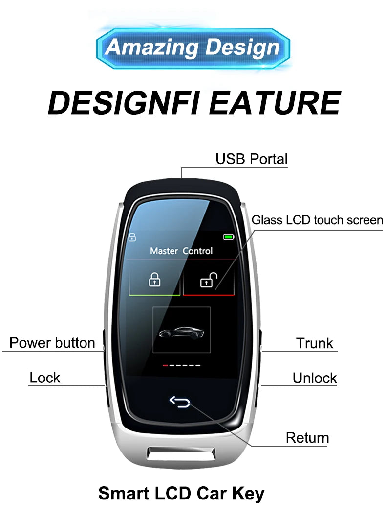 CF920 Universal Remote – Smart LCD Key, Keyless Entry and Auto Lock for Audi, BMW, Ford, Mazda, Toyota, KIA