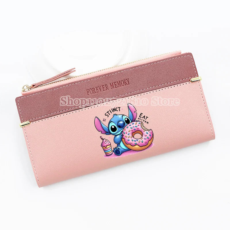 Disney Stitch Wallet for Women – Large Capacity Cartoon Coin Purse & Card Holder Clutch