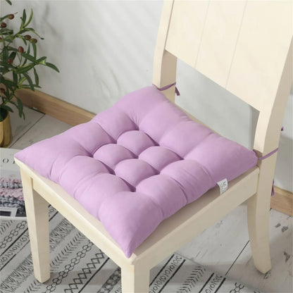 Solid Square Chair Cushion – Soft Cotton Upholstery for Office, Home, Car, and Garden Sun Lounge Seat