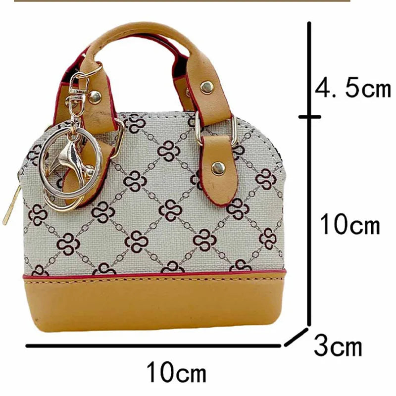 Printed Mini Chain Handbag – Handheld Diagonal Small Bag for AirPods 2/3/4/Pro, Headphones, Coins, and Small Items