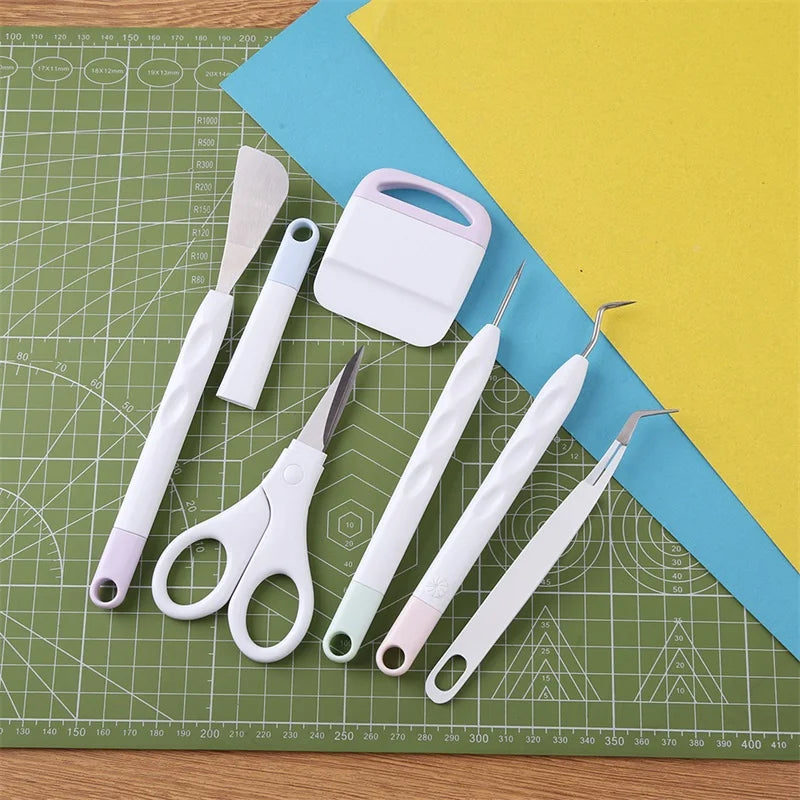 6pcs Craft Vinyl Weeding Tool Set – DIY Scrapbook & Silhouette Carving Tools for Cricut Maker