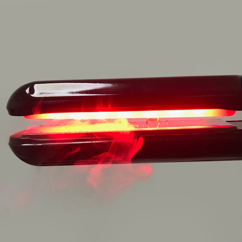 Ultrasonic Infrared Hair Straightener — Cold Keratin Treatment Flat Iron for Frizz Control & Hair Repair