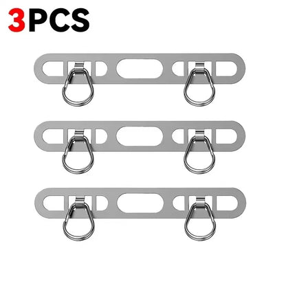 Metal Phone Lanyard Patch Set 1/2/3Pcs – Stainless Steel Side Clip Connector with Double Buckle for iPhone Strap Gasket Attachment
