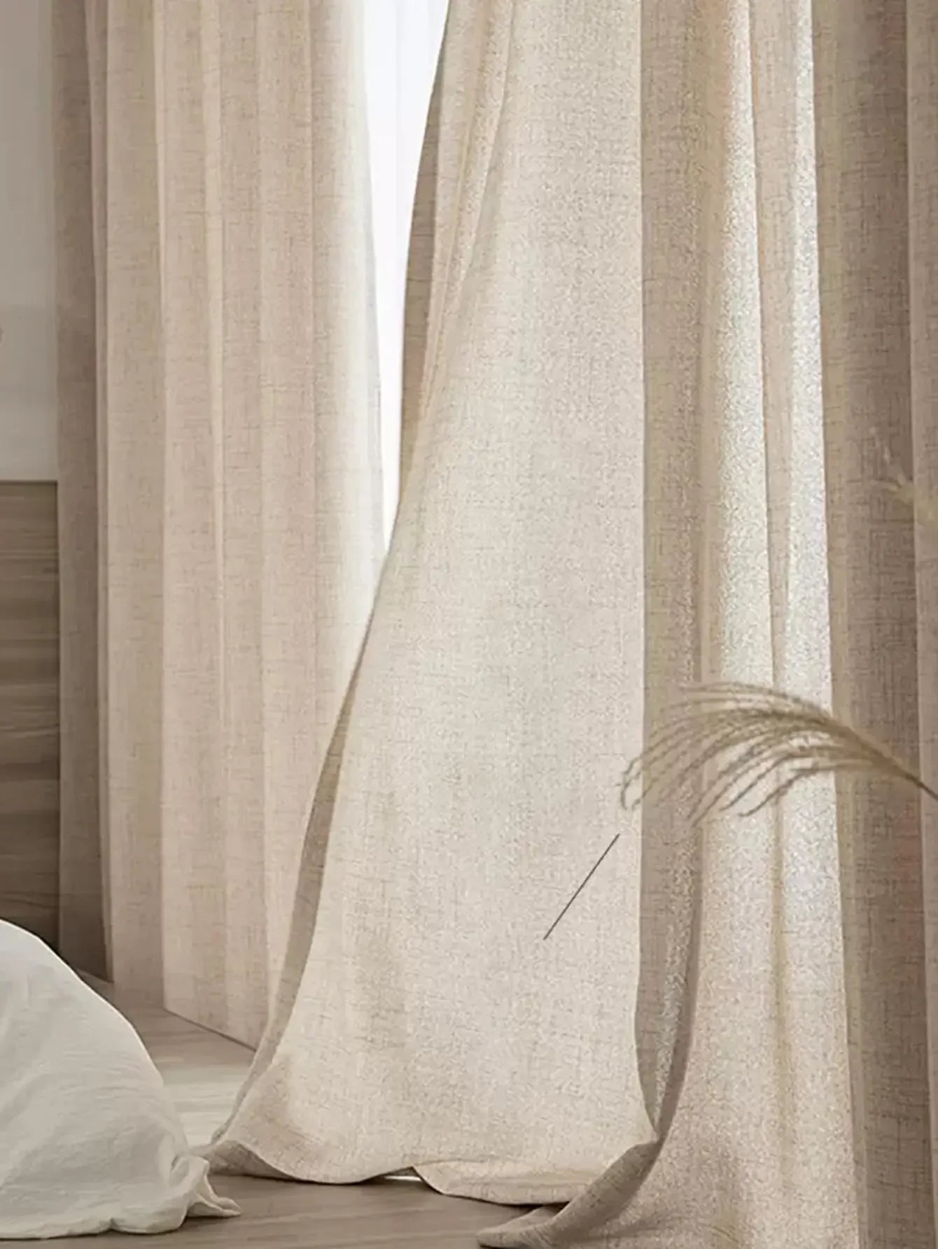 Thickened Cotton Linen Semi-Shading Curtains – Stylish Window Drapes for Bedrooms & Living Rooms
