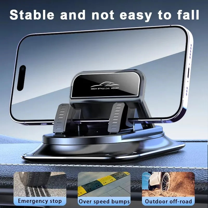 Car Dashboard Phone Holder - Anti-Slip Silicone 360° Rotating Universal Navigation Mount
