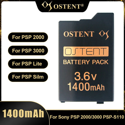 OSTENT 3.6V 1400mAh Rechargeable Lithium Battery for Sony PSP 2000/3000 | PSP-S110 Replacement
