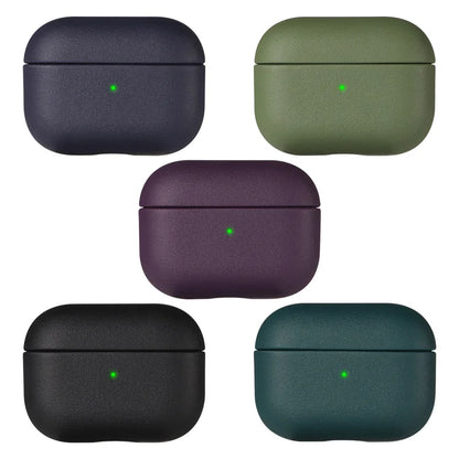 Leather Grain Case for AirPods Pro 2, AirPods 3 & 4 — Protective Cover for Apple Bluetooth Earphones