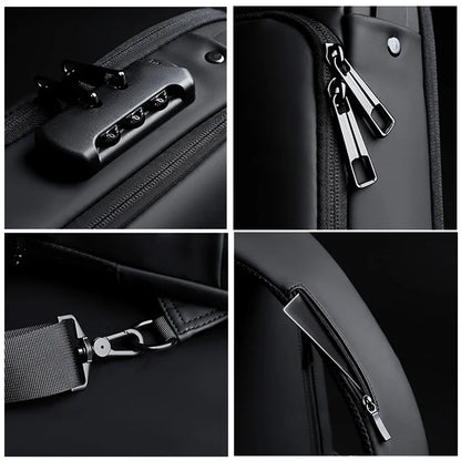 Designer Multifunction Anti-Theft USB Shoulder Bag – Travel Crossbody Messenger Sling Chest Bag for Men, Luxury Brand