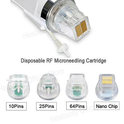 Disposable Fractional RF Cartridge – Gold Plated 10/25/64 Pins Nano Accessory for Anti-Stretch Marks Treatment