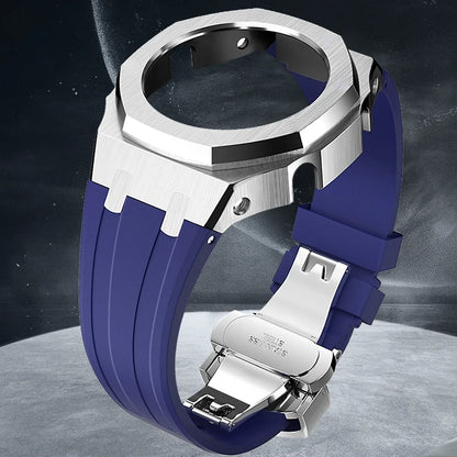 Gen4 Mod Kit for Casioak GA2100/2110 – Metal Bezel, Rubber Watch Case & Stainless Steel Strap