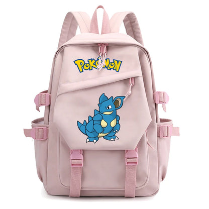 Pokemon Waterproof Women’s Backpack – Pikachu, Gengar, Snorlax Schoolbag for Girls & Students