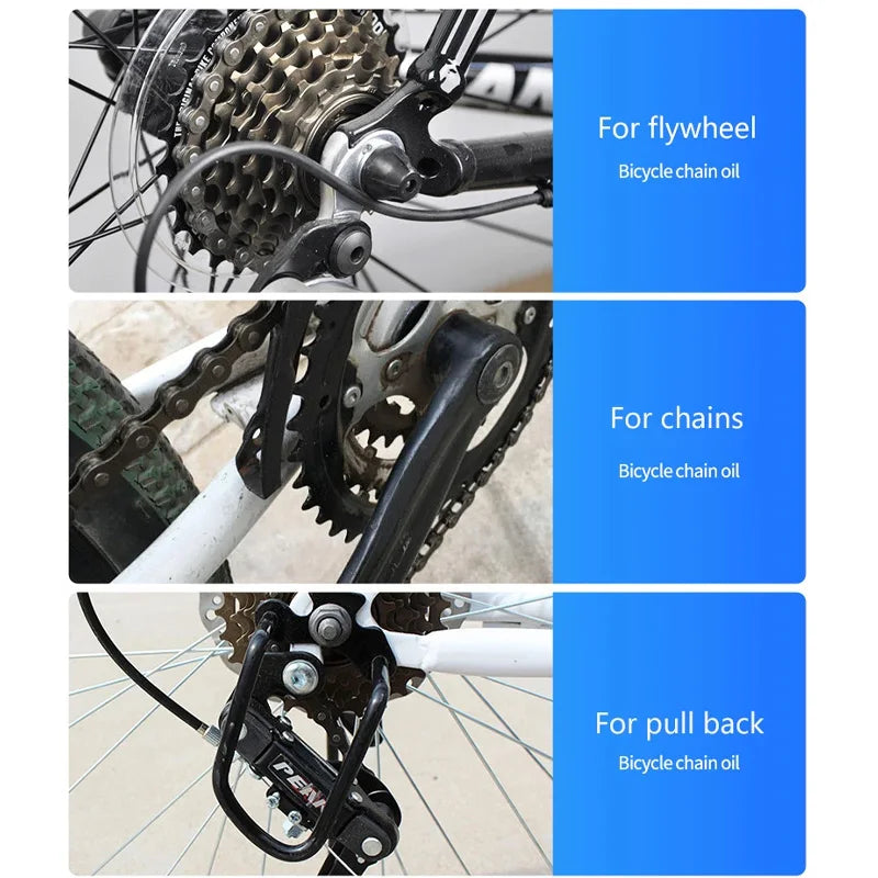 60ML Bicycle Chain Lubricant Oil – Dry Wax Lube for MTB & Road Bike Gear Maintenance, Smooth & Long-Lasting Performance