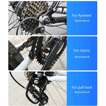 60ML Bicycle Chain Lubricant Oil – Dry Wax Lube for MTB & Road Bike Gear Maintenance, Smooth & Long-Lasting Performance