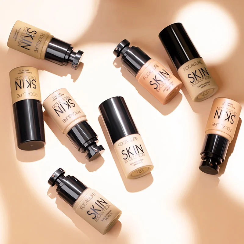 Focallure Liquid Foundation Cream — Full Coverage, Oil-Control Moisturizing Base & Concealer for Women