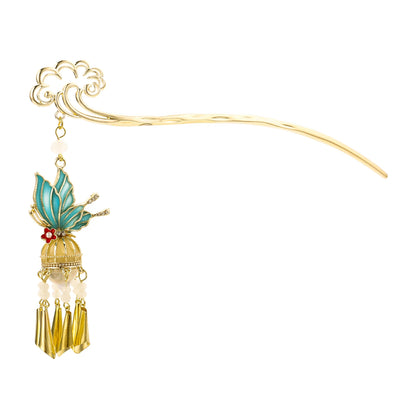 Luminous Antique Lantern Hairpin - Palace Tassel Hair Stick Jewelry for Women, Hanfu, Weddings and Parties