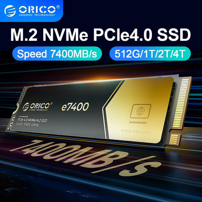 ORICO M.2 NVMe SSD 1TB/2TB – PCIe 4.0x4 External Solid State Drive up to 7400MB/s for Laptop & Desktop