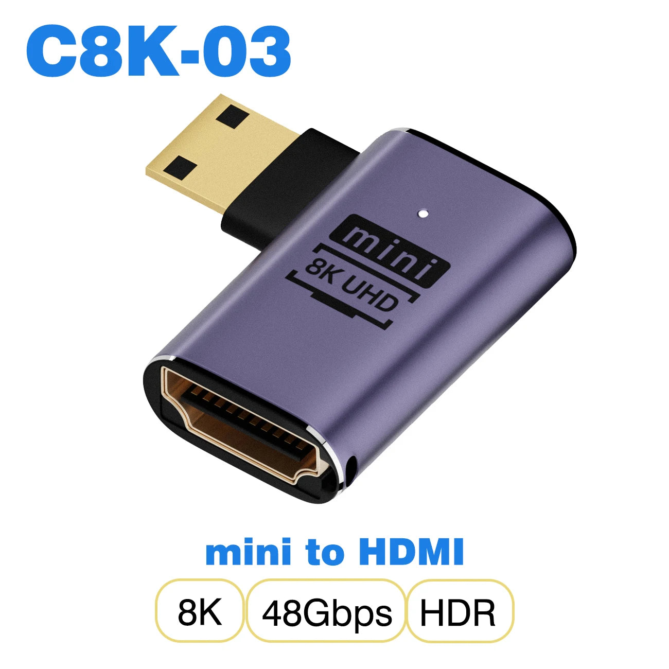 HDMI-Compatible Cable Adapter – Mini/Micro HDMI to HDMI 2.1 Converter, 48Gbps, 8K60Hz, 4K120Hz for PS4, PS5, Laptop, PC, Projector