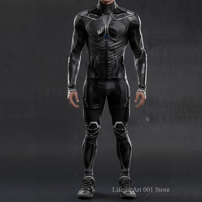 Cyberpunk Mechanical Armor Jumpsuit - Futuristic Steampunk Fighter Cosplay Bodysuit for Halloween & Costume Parties
