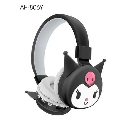 Sanrio Hello Kitty & Kuromi Wireless Bluetooth Headphones – Foldable Lightweight Earphones with Mic for Phones & Laptop