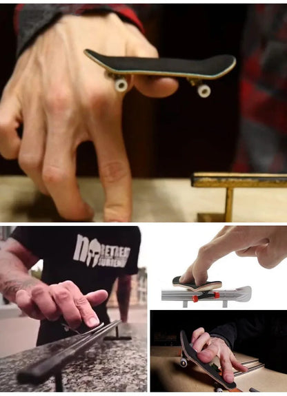 Creative Mini Finger Skateboard – Colorful Maple Fingerboard with Double Rocker, Sport Bearings & Palm Slide Board