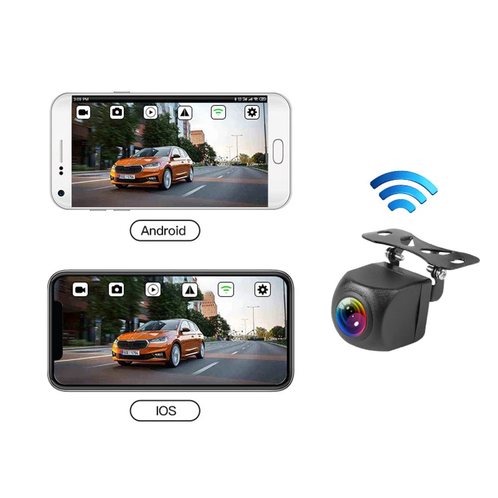 Wireless Car Rear View Camera — HD 170° Waterproof Backup Camera for Android & iOS, 12V/24V