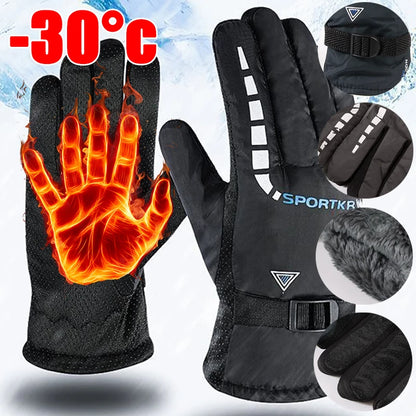 Outdoor Winter Thermal Cycling Gloves – Waterproof, Anti-Slip Ski & Motorcycle Gloves for Men & Women, Warm Sports Gloves