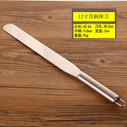6/8/10/12 Inch Stainless Steel Icing Spatula – Cream Frosting Cake Decorating Tools & Accessories