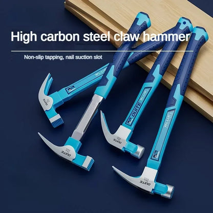 High-Carbon Steel Claw Hammer - Professional Carpenter Woodworking Hand Tool for Construction & DIY Projects