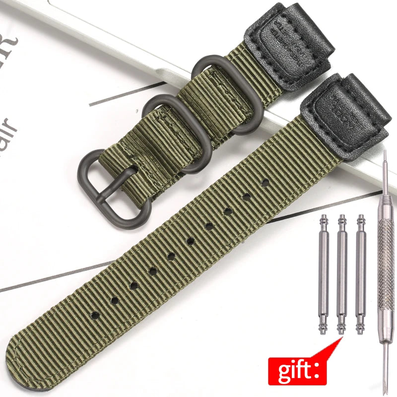 18mm Nylon Watch Band for Casio AE1200 AE1300 AE1000 AE1500 - Replacement Strap for A158W A159 MRW-200H SGW-300H PRG270 Watches